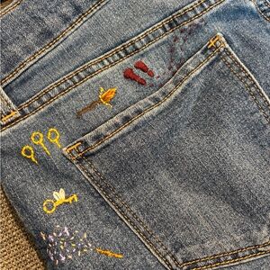 Harry Potter - Hand-Embroidered Denim Shorts